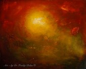 Beam of Life - Large Fine Paper Print of Original Painting 11x14 by Award - Winning Fae Factory Steampunk Chic Eco Artist, Dr Franky Dolan
