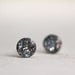 super tiny circle post earrings in iridescent silver - glitter earrings round post earrings