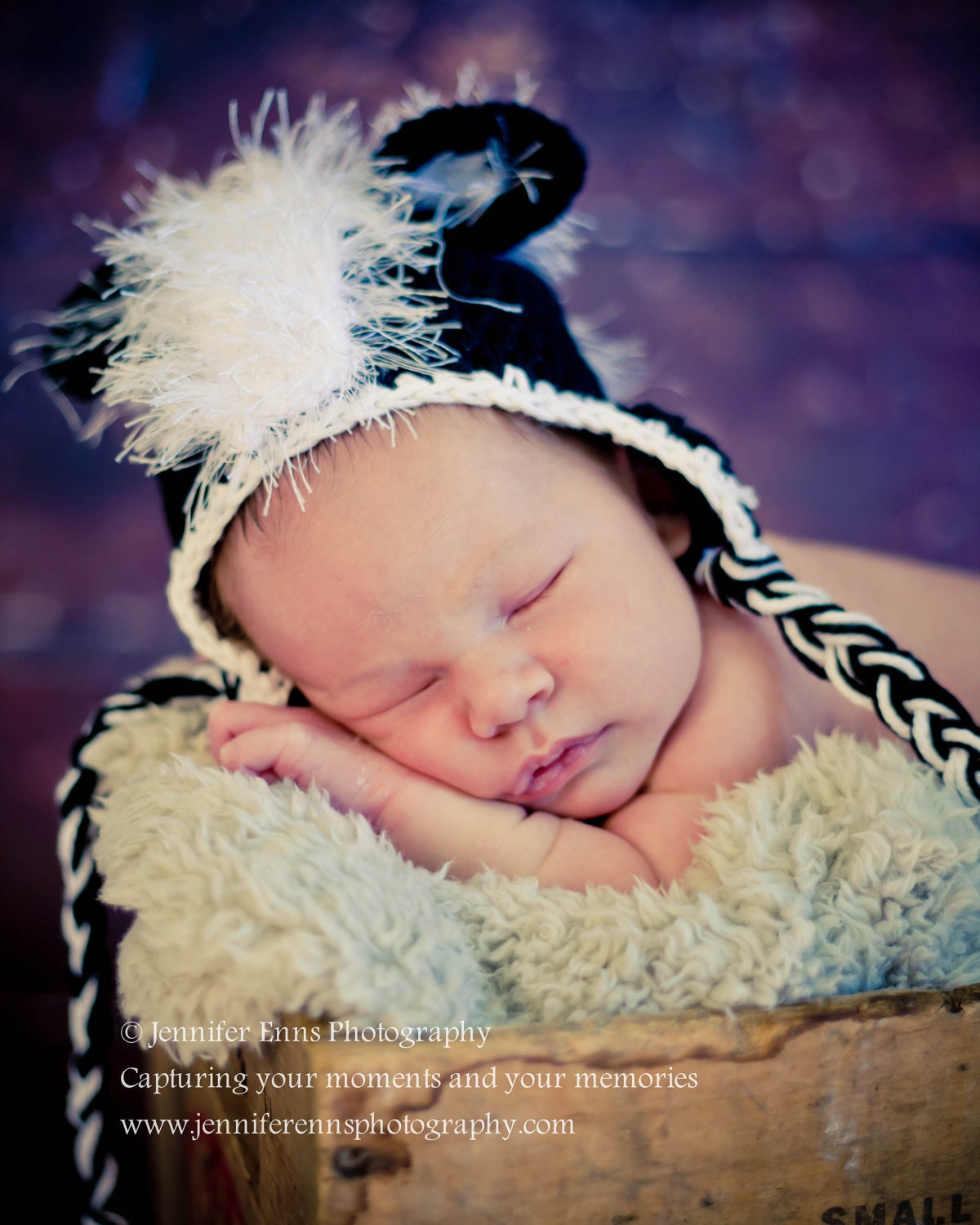 Download Now - CROCHET PATTERN Skunk Hat in 8 different sizes PDF 69