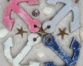 12 Beach Themed  Wooden Anchors, Sea Turtles, Star Fish, Coastal Decor, Ornaments, Gift Tags