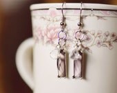 Emeline Silver Dangle Gem Charm Earrings