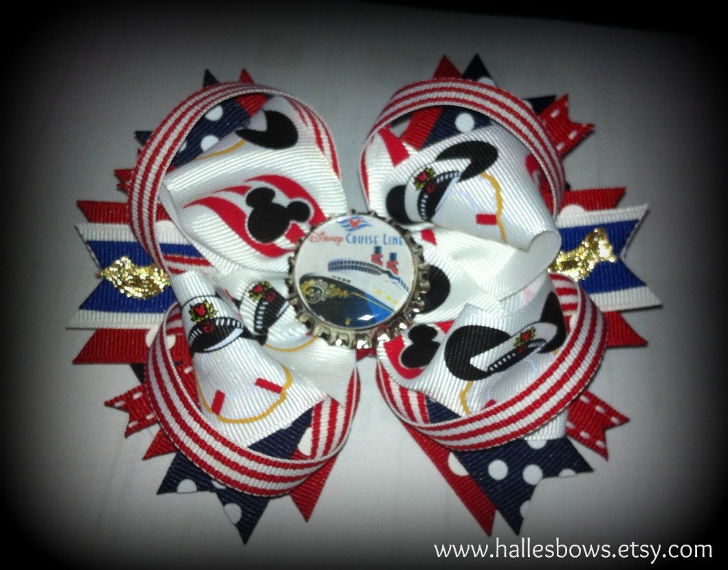 Specialty Cruise Line Bottlecap Bow Made to Match Specialty Cruise Line Princess Dress