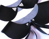Faux Leather & Pearls Collars - Set of 2 - Handmade - One of a kind