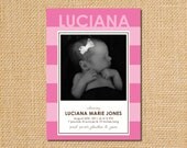 Printable 5x7 Birth Announcement