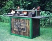 Rustic custom table - farmhouse furniture - portable for display booth