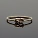 Gold Infinity ring. Solid 14K Gold knot ring. Knot promise ring. Yellow 14 Karat Gold.