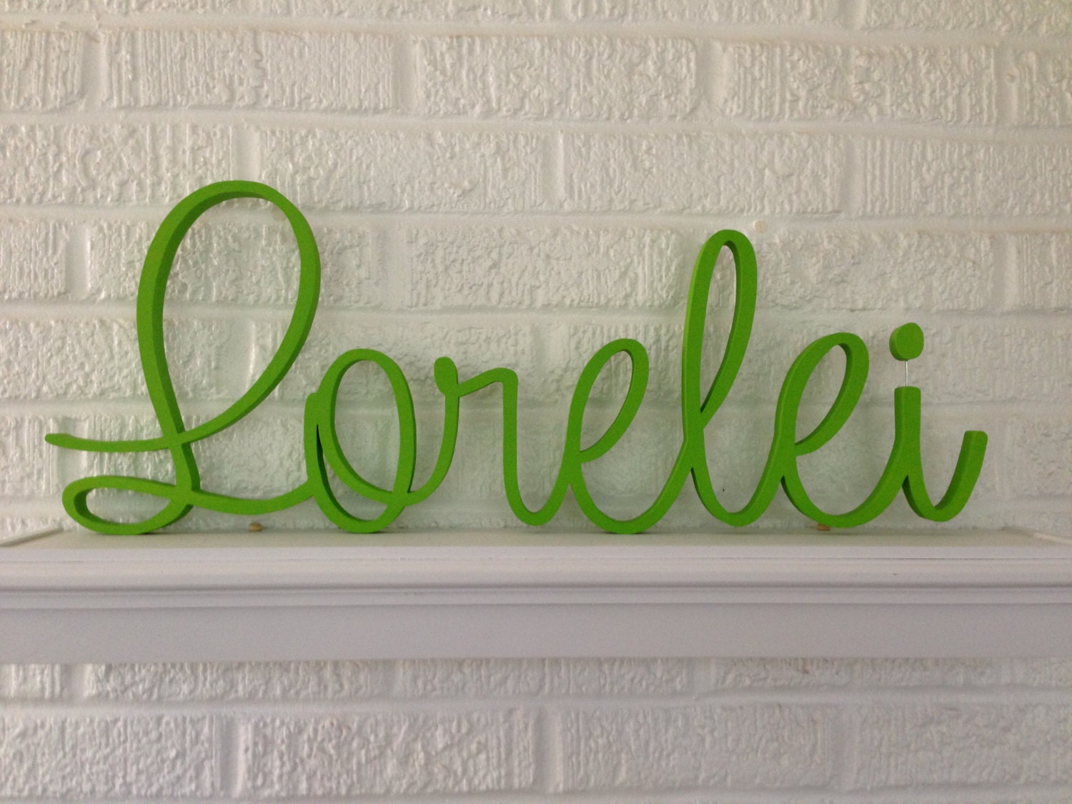 Wooden Letters, Personalized Name, Script Font, Beautifully Connected Letters, Your Custom Name and Color