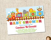 PRINTABLE Circus Train Baby Shower Invitations Il_170x135