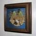 Circle of Life: Framed Mixed Media Wall Hanging with Rodent Skull, Dried Flowers and Insect Wings