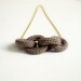Chain reaction, crochet chain necklace. Ecru cotton yarn.