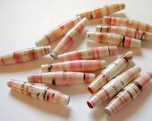 Pale Pink Large Hole Paper Beads