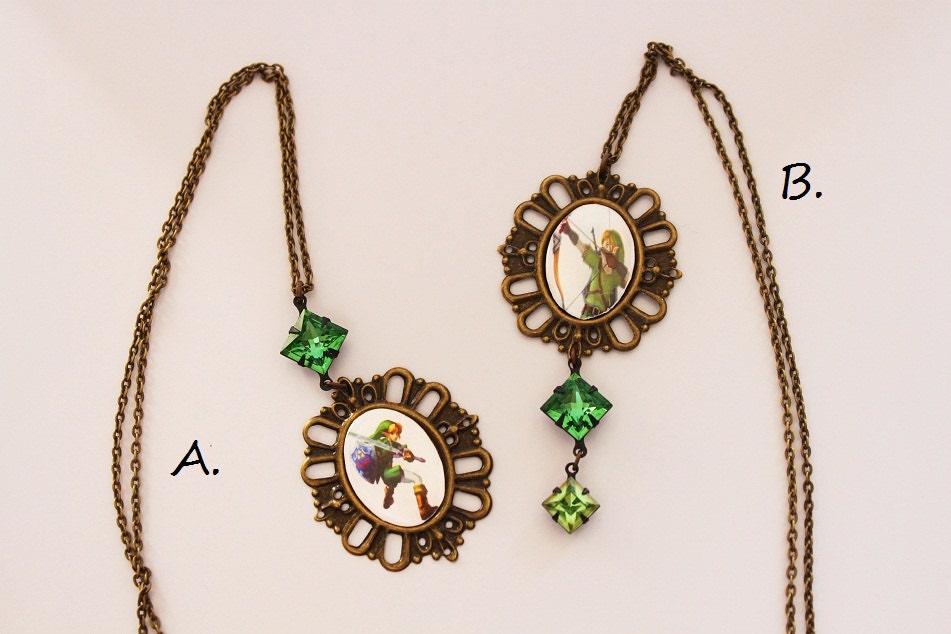 SALE - Legend of Zelda - LINK Necklace - Hylian Link Tribute Necklaces