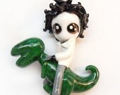 SALE - Edward and T-Rex - Miniature Sculpture - Charm Pendant