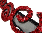 Red Sequin SprialsBeaded Ribbon Headband