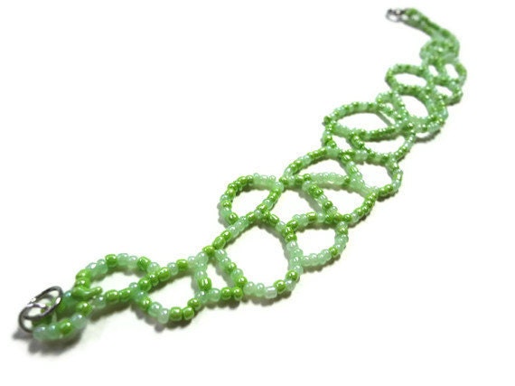 Netted Green Bracelet