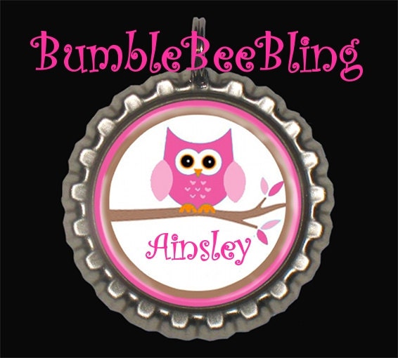 Children's Jewelry - Personalized Owl Necklace - Custom Owl Pendant - Kids Jewelry - Children Owl Necklace