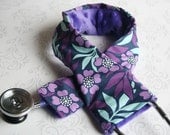 Padded Stethoscope Cover - Nurse, Doctor, Med Student,  Medical Assistant - Purple and Blue Leaves with Purple - MADE TO ORDER