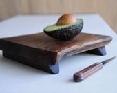 Walnut Serving Tray Footed Platte Cutting Board Rustic Wood Cheese Board Organic Wedding Gift