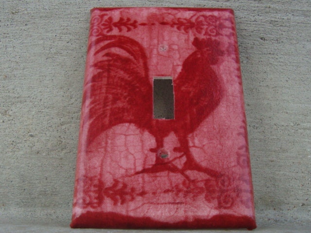 Red Rooster Light Switch Plate Cover