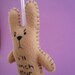 Funny ornaments, I'll punch your face, funny bunny or christmas tree decoration decor