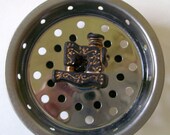 Vintage Sewing Machine Kitchen Sink Strainer Basket. Sink Drain Plug Stopper