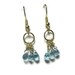 London Blue Topaz - Sparkling Briolette Earrings with Gold