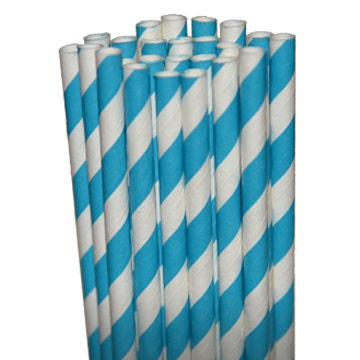 Stripe Aqua Teal Party Paper Straws - Cake Pop Sticks - Pixie Sticks - Qty 25 Il_570xn