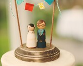 Custom Handcrafted Rustic  Wedding Cake Topper and Decoration Piece / Classic Style
