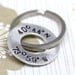 1 Aluminum Alloy Hand Stamped Latitude and Longitude single Coordinates Washer Key Chain