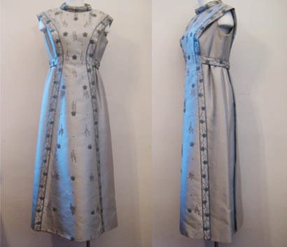 Vintage 1960s Gown / 1960s Gown / Vintage Gown / Beaded Gown / S / M