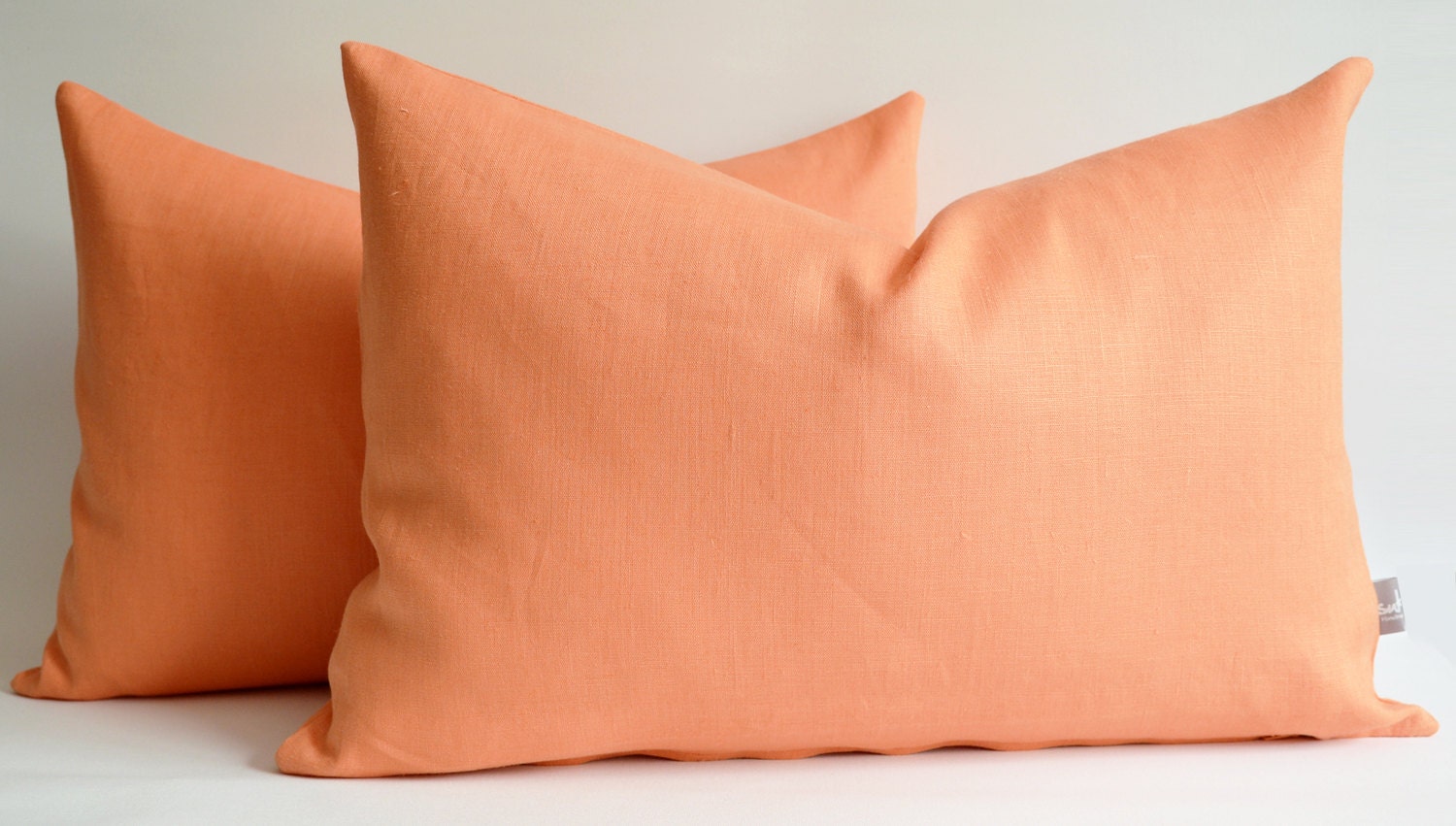 Sukan / 2 SET Melon Linen Lumbar Pillow Case (Cover, Slip)  - 12x20 inch