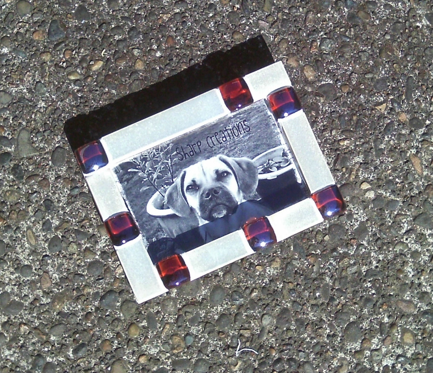 mosaic picture frame --- holds a 4"x6" photo