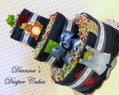 Baby Diaper Cake Frogs, Snails & Puppy Dog Tails Shower Gift or Centerpiece