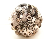Deposit on a Custom Bridal Vintage Black and White Brooch Bouquet