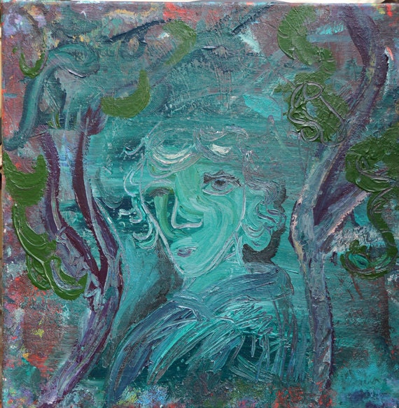 Sale 25% Off  Textured Painting original art Walk in the Shadows