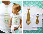 Baby Boy, New Dad, Father's Day 2 Piece Personalized "Best Dad Ever" or Any Name. Gift Set for Daddy & Son