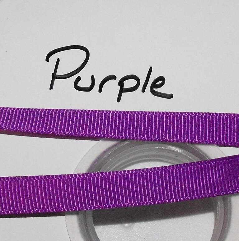 5 yards 3/8" Grosgrain ribbon Purple