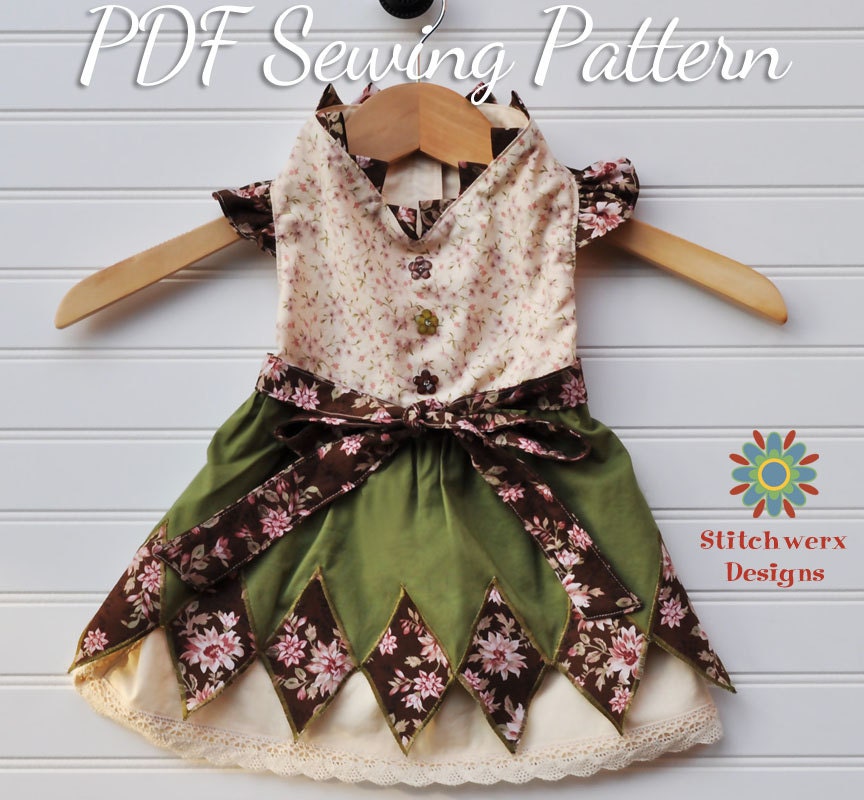 Small Dog Dress Pattern - Dog Clothes PDF Sewing Pattern S206- 5 Sizes Included