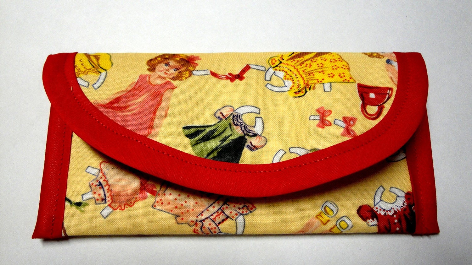 Paper doll Clothes of all Kinds Fabric, Wallet,  Clutch, Envelope, 6x 3 , bags and purses for Money Gift,