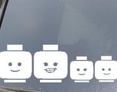 Lego Family Car Sticker Set of 4