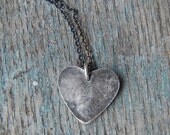 Your Own Custom Silver Double Fingerprint Heart with Chain