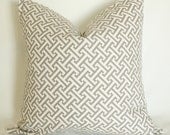 18x18 Gray Criss Cross Pillow Cover