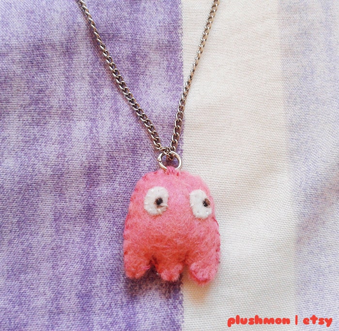 Pinky - Pacman Ghost Necklace