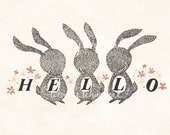 Hello, Rabbits - Print