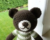 James the Bear Crocheted Sweater Toy