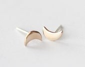 Moon Earrings in Bronze