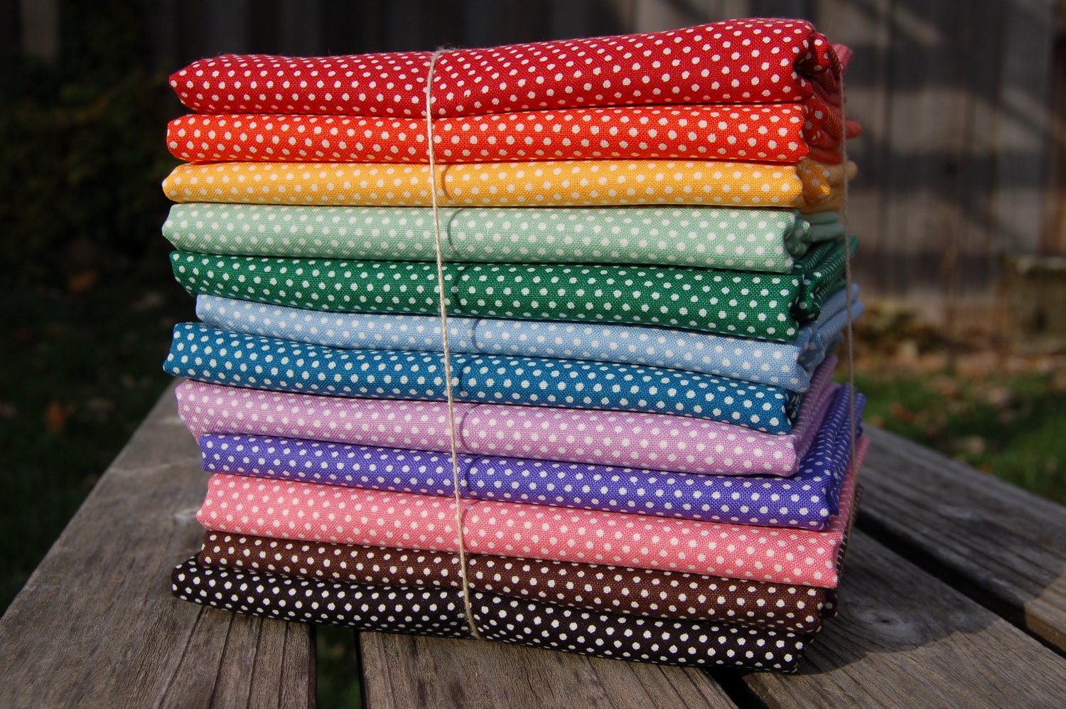 Fat Quarter Bundle-Back to Basics Pindots from  RJR fabrics