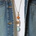 Sterling plated antique knife pendant