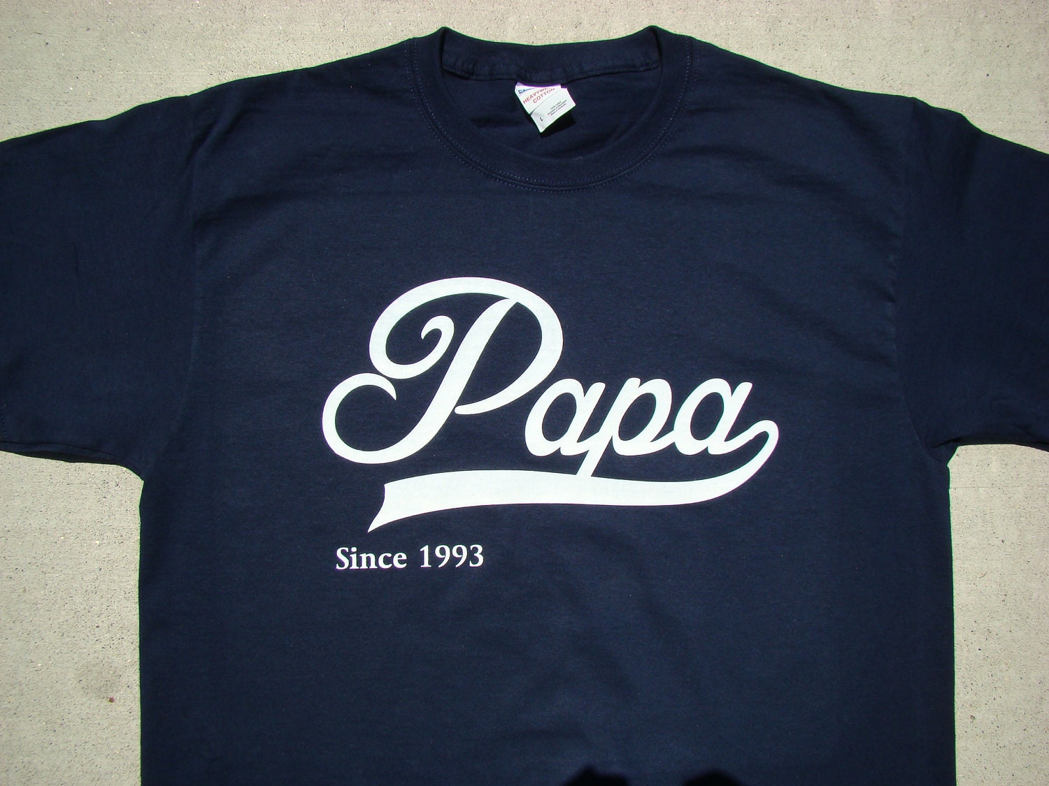 Papa T Shirt - Personalized - You pick name and year - custom printed tee shirt