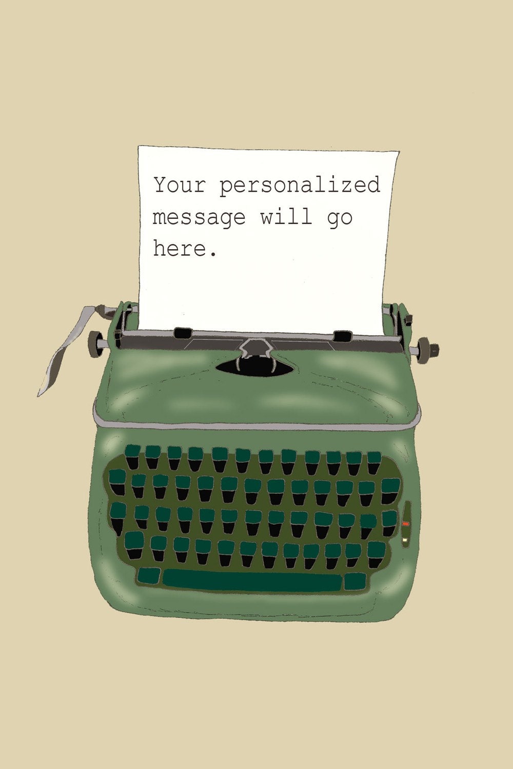 CUSTOMIZABLE 8X10 Mid Century Modern Typewriter Print
